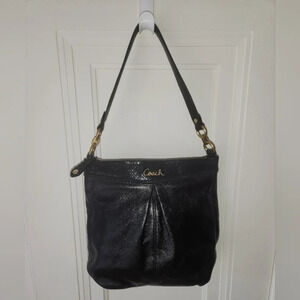 COACH Ashley black leather hobo bag